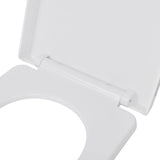 Soft-close Toilet Seat with Quick-release Design White Square