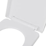 Soft-close Toilet Seat with Quick-release Design White Square - 45-Degree Angle