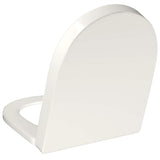Soft-close Toilet Seat with Quick-release Design White Square