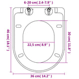 Soft-close Toilet Seat with Quick-release Design White Square