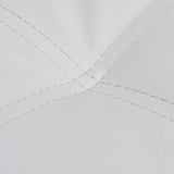 Chaise Longue with Pillow White Faux Leather - 45-Degree Angle