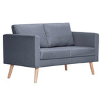 Sofa 2-Seater Fabric Dark Grey
