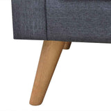 Sofa 2-Seater Fabric Dark Grey - Rear View