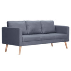 Sofa 3-Seater Fabric Dark Grey