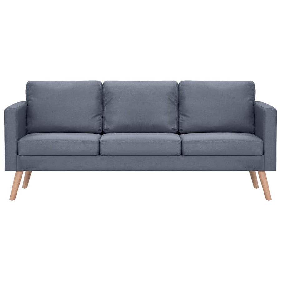 Sofa 3-Seater Fabric Dark Grey