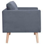 Sofa 3-Seater Fabric Dark Grey