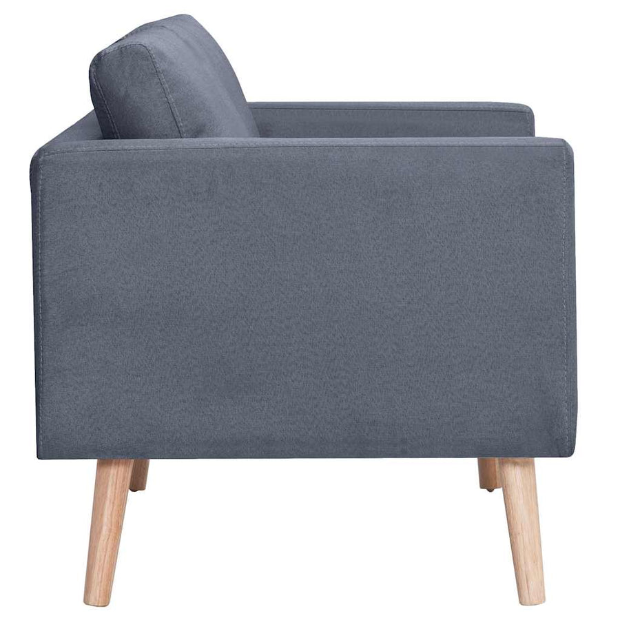 Sofa 3-Seater Fabric Dark Grey