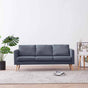 Sofa 3-Seater Fabric Dark Grey