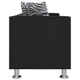 Sofa 3-Seater Artificial Leather Black - Top-Down View