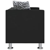 Sofa 2-Seater Artificial Leather Black - Top-Down View