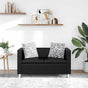 Sofa 2-Seater Artificial Leather Black