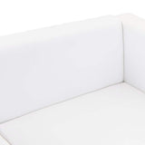 Sofa 3-Seater Artificial Leather White