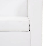 Sofa 3-Seater Artificial Leather White