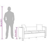 Sofa 3-Seater Artificial Leather White