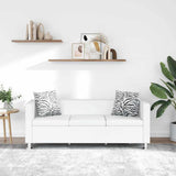 Sofa 3-Seater Artificial Leather White
