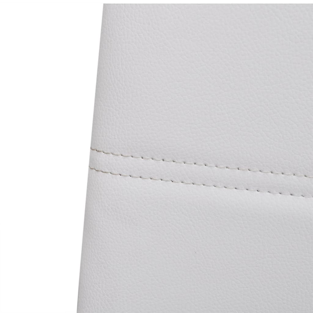 Cantilever Dining Chairs 2 pcs White Faux Leather