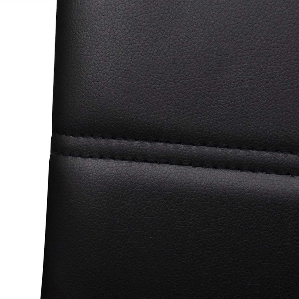 Cantilever Dining Chairs 2 pcs Black Faux Leather