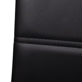 Cantilever Dining Chairs 2 pcs Black Faux Leather - Rear View