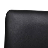 Cantilever Dining Chairs 2 pcs Black Faux Leather - Close-Up Angle