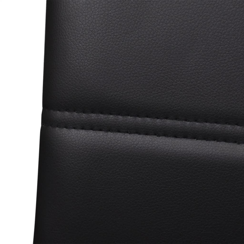 Cantilever Dining Chairs 4 pcs Black Faux Leather