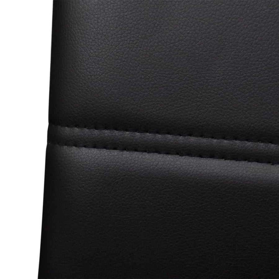 Cantilever Dining Chairs 4 pcs Black Faux Leather