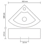 Wash Basin with Overflow 45x32x12.5 cm Black