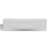 Ceramic Bathroom Sink Basin with Faucet Hole White - Top-Down View