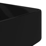 Ceramic Bathroom Sink Basin with Faucet Hole Black Square - 45-Degree Angle