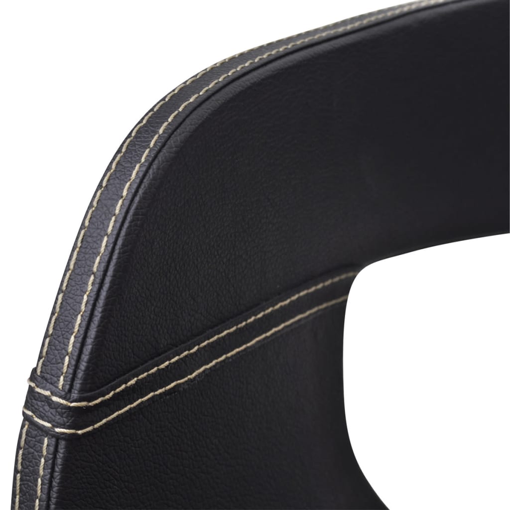 Dining Chairs 4 pcs Black Bent Wood and Faux Leather