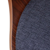 Dining Chairs 4 pcs Dark Grey Bent Wood and Fabric - Rear View