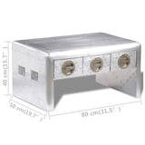 Aviator Coffee Table 3 Drawers Vintage Aircraft Airman Style - 45-Degree Angle