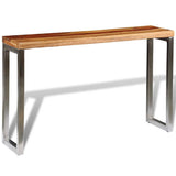 Solid Wood Console Table with Steel Leg - Top-Down View