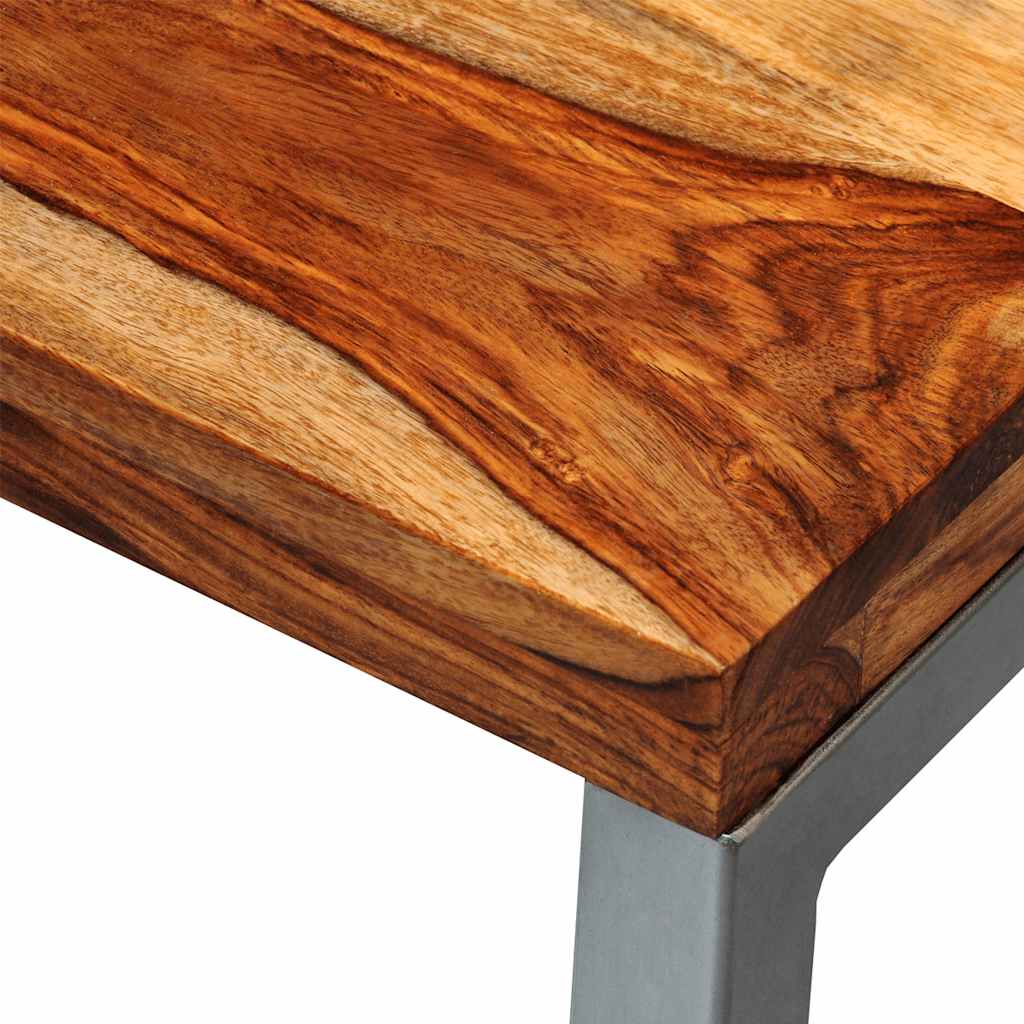 Solid Wood Console Table with Steel Leg