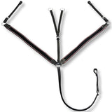 Leather Elastic Breastplate Martingale Adjustable Black Cob