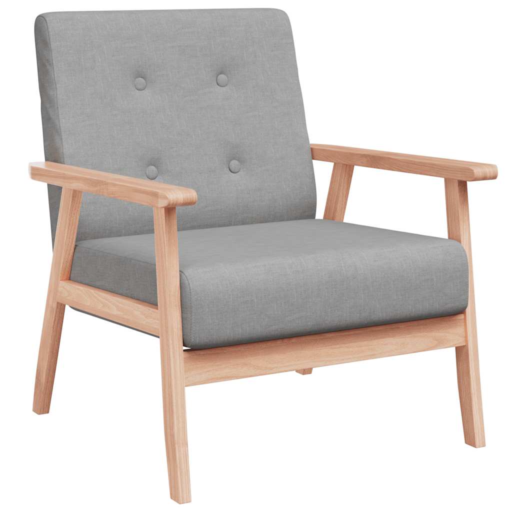 Armchair Light Grey Fabric