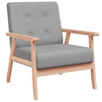 Armchair Light Grey Fabric