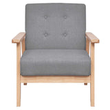 Armchair Light Grey Fabric