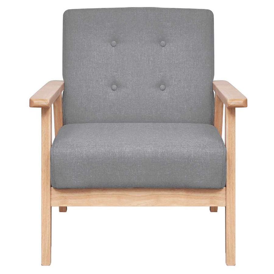 Armchair Light Grey Fabric