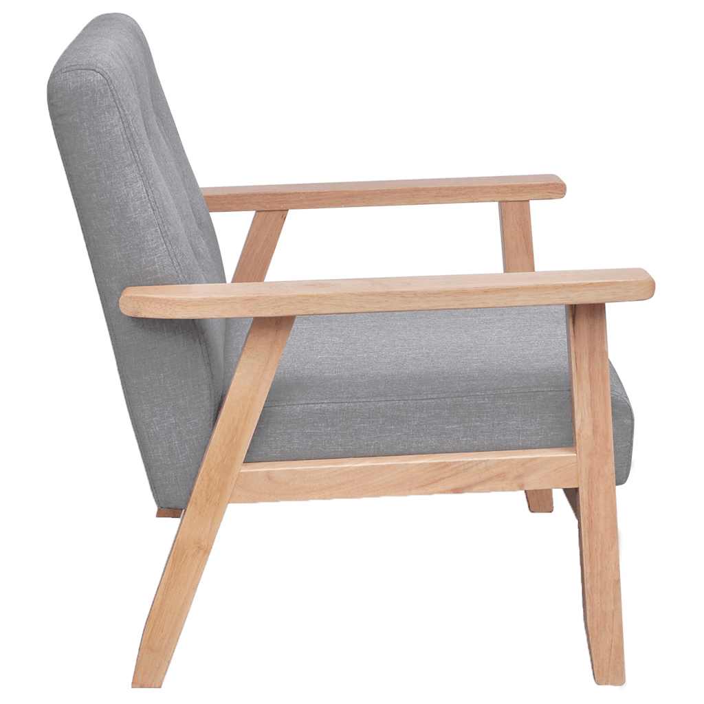 Armchair Light Grey Fabric