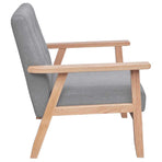 Armchair Light Grey Fabric