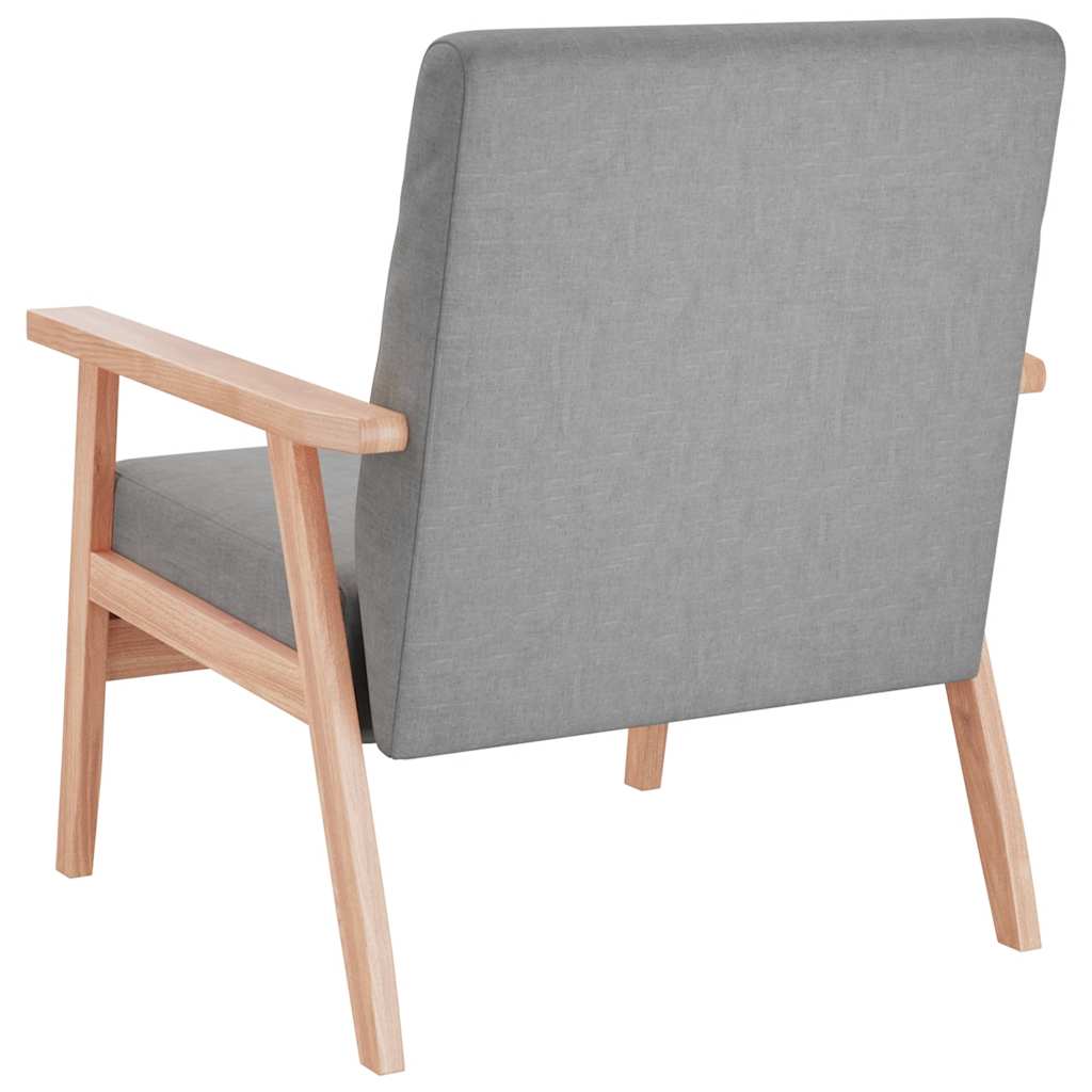 Armchair Light Grey Fabric