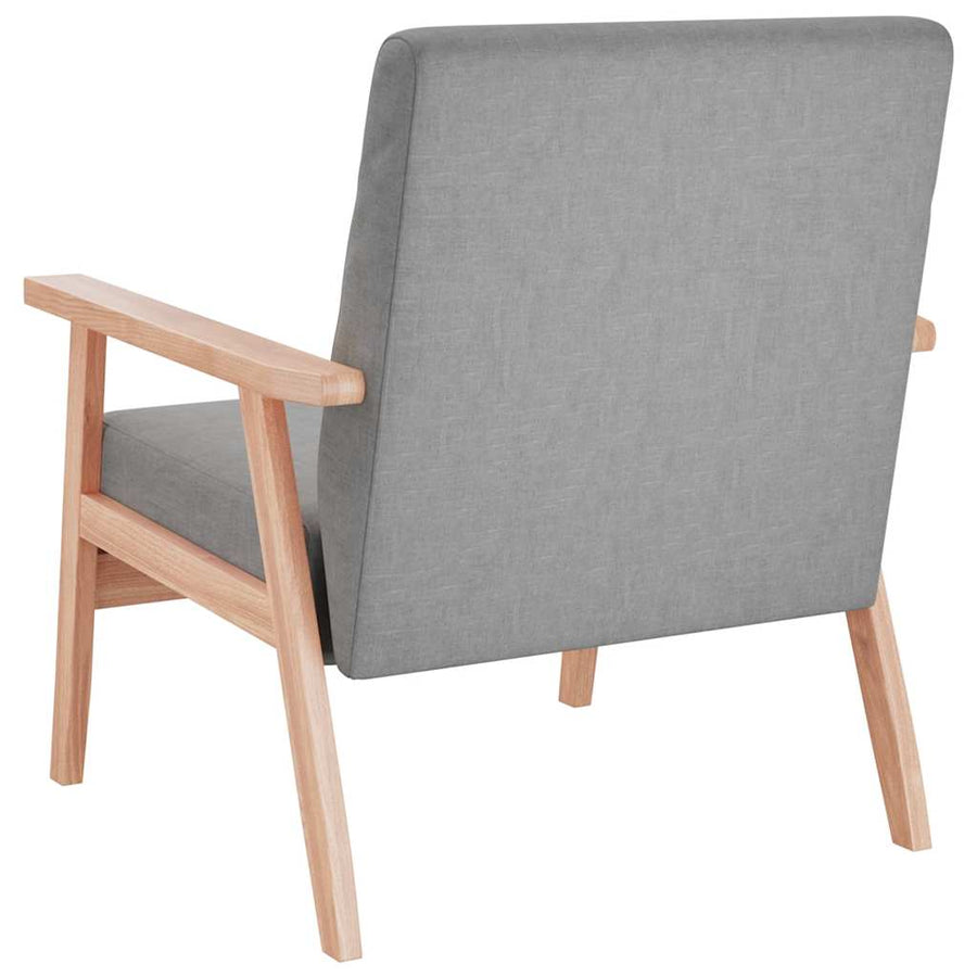 Armchair Light Grey Fabric