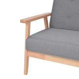Armchair Light Grey Fabric - 45-Degree Angle