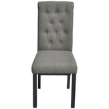 Dining Chairs 2 pcs Light Grey Fabric