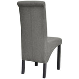 Dining Chairs 2 pcs Light Grey Fabric - 45-Degree Angle