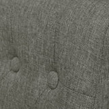 Dining Chairs 2 pcs Light Grey Fabric - Rear View