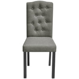 Dining Chairs 2 pcs Grey Fabric