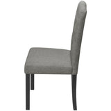 Dining Chairs 4 pcs Grey Fabric - Top-Down View