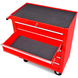Workshop Tool Trolley 5 Drawers Red