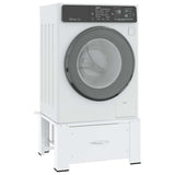 Washing Machine Pedestal with Drawer White - Rear View